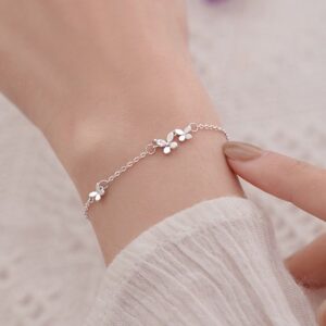 armband Vlinders zilver S925 - met sieradendoosje