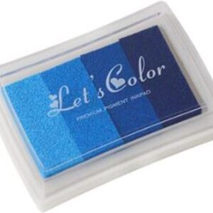 stempelkussen Blauw oliebasis verlopende kleur