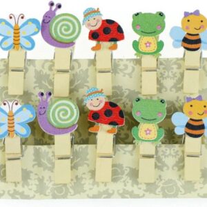 Mini wasknijpertjes Dieren 10 stuks