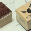 Houten stempel Vogel Happy Life - Afbeelding 2