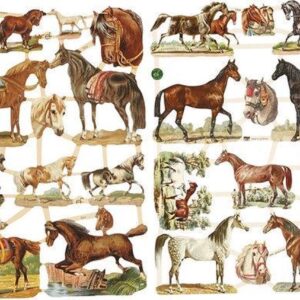 Poëzie plaatjes Paarden en pony's Vintage afbeeldingen