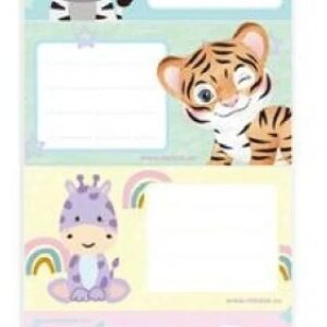 Beschrijfbare dieren stickers, labels