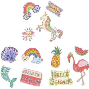 Stickers voor op kleding, tassen, telefoonhoesjes, stickerset