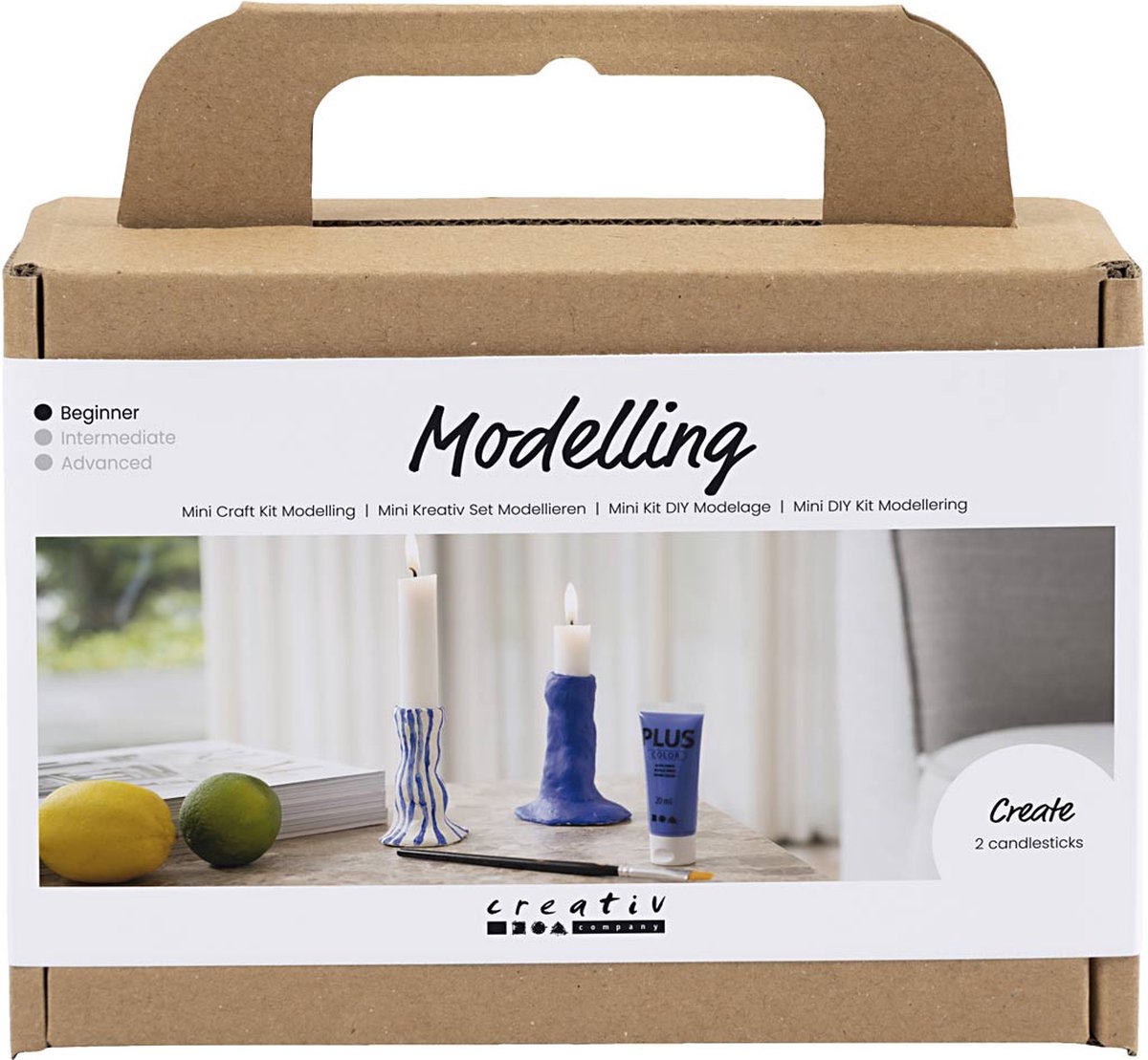 Mini Hobbyset Boetseren 2 Kandelaars - Afbeelding 2